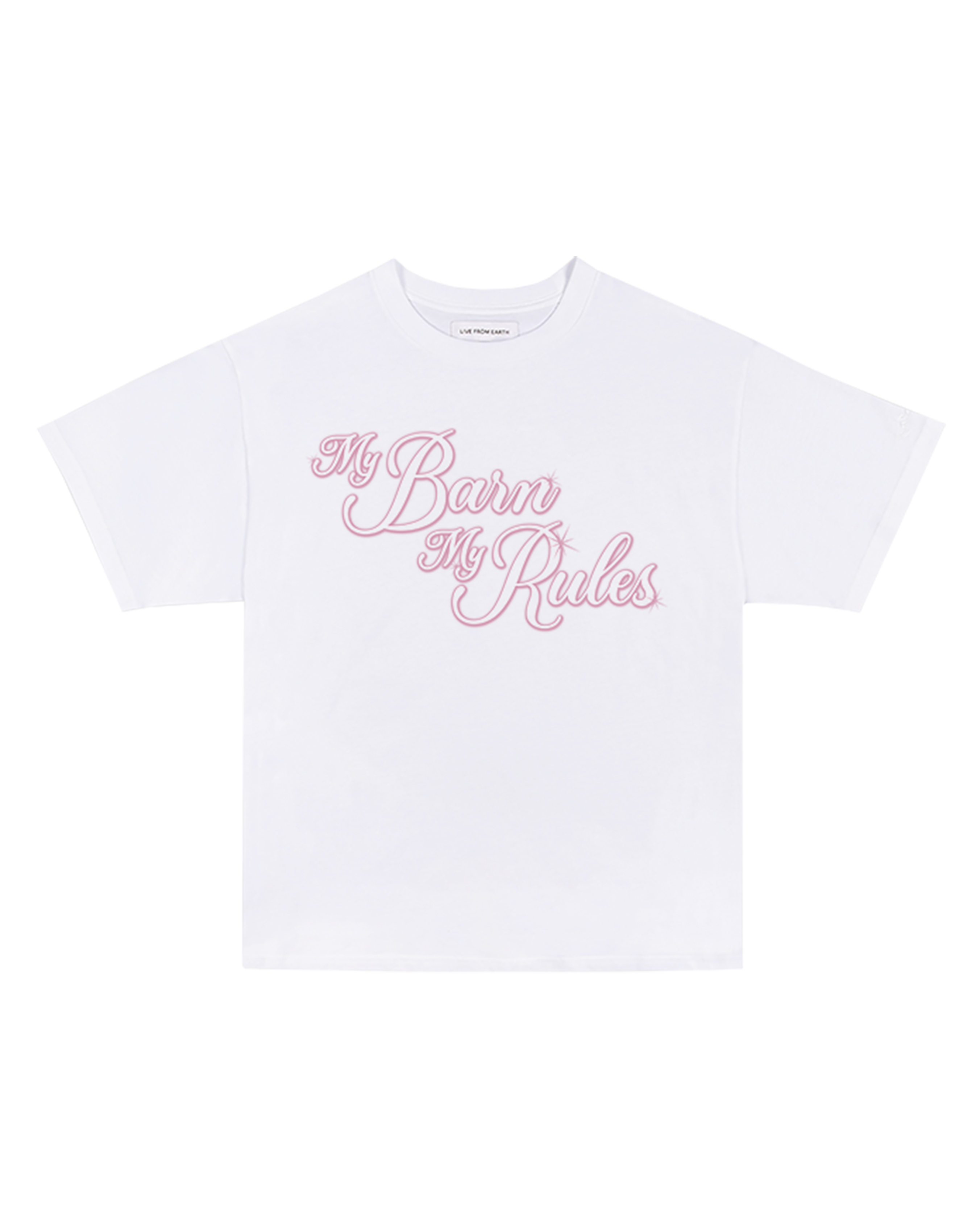 horsegiirL, MCR-T "My Barn My Rules" Shirt - White