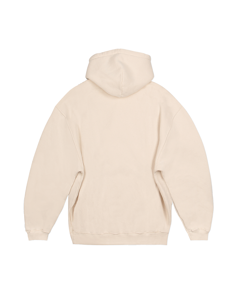 LFE Stretched Logo Hoodie - Natural Cotton